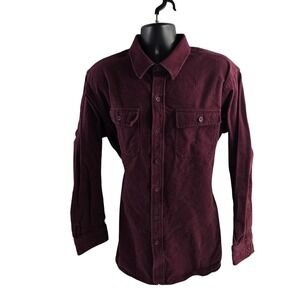 L.L.Bean Flannel Shirt Mens XL REG Burgundy Button Down Long Sleeve‎ Casual